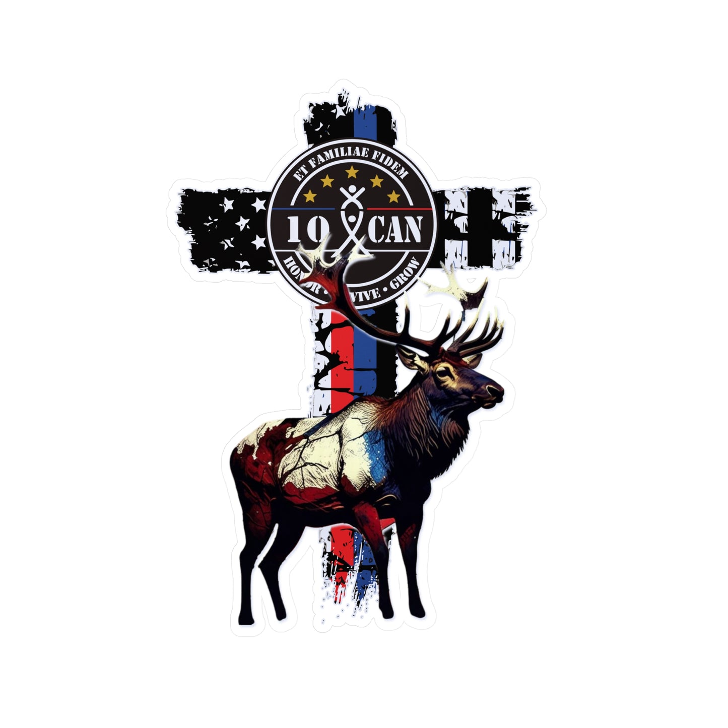 10 CAN, inc. Elk Vinyl Sticker