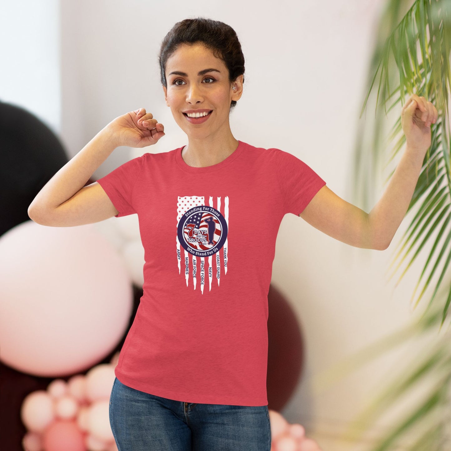 Women's Tee - Supports 7 Days For The Troops