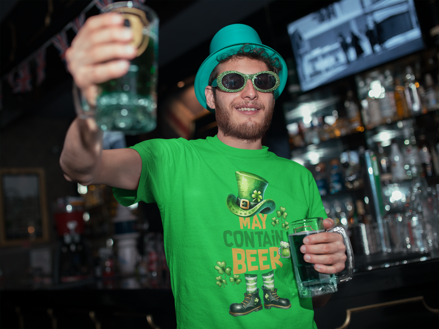 St. Patrick's Day Unisex T-Shirt - 'May Contain Beer' Graphic Tee