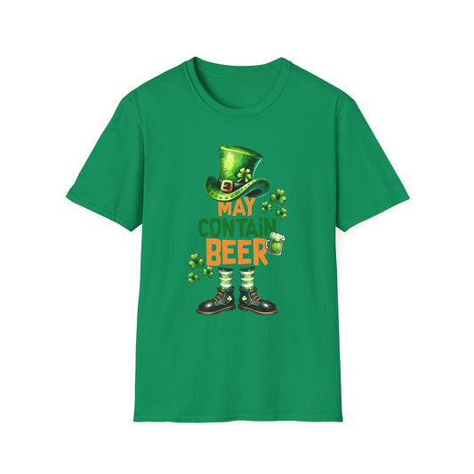 St. Patrick's Day Unisex T-Shirt - 'May Contain Beer' Graphic Tee