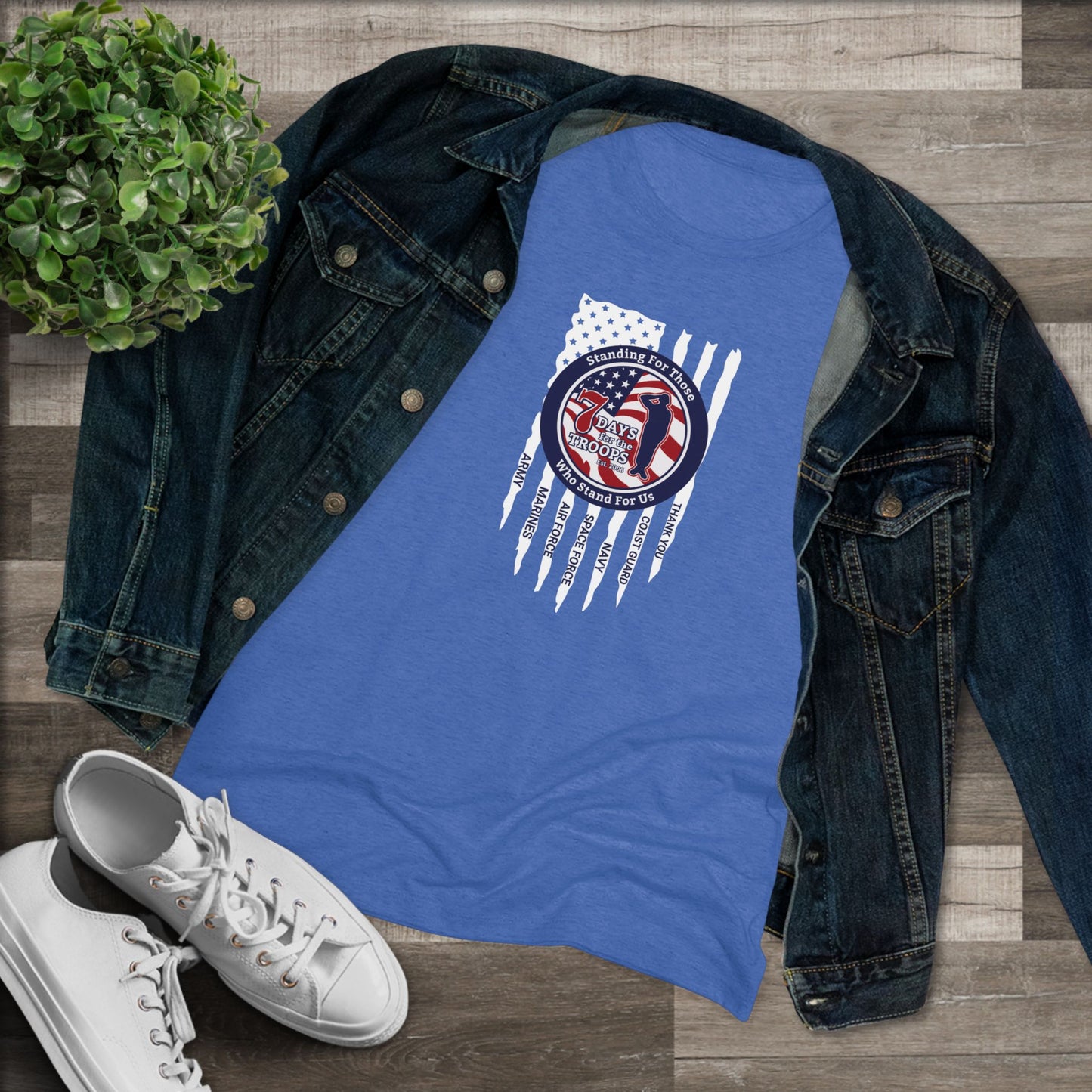 Women's Tee - Supports 7 Days For The Troops
