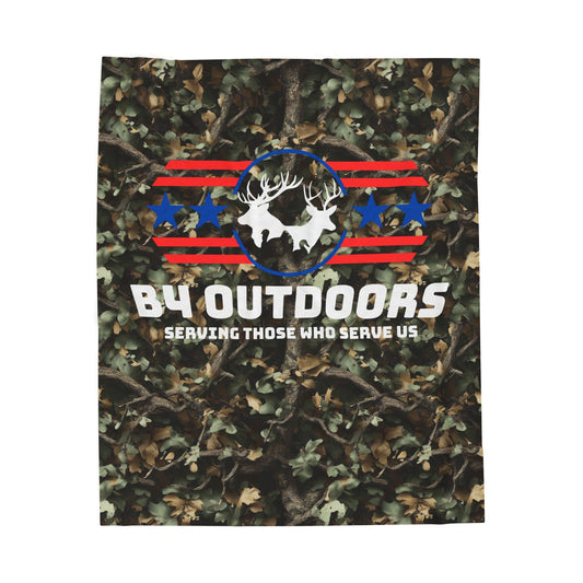 Wood Camo Velveteen Blanket