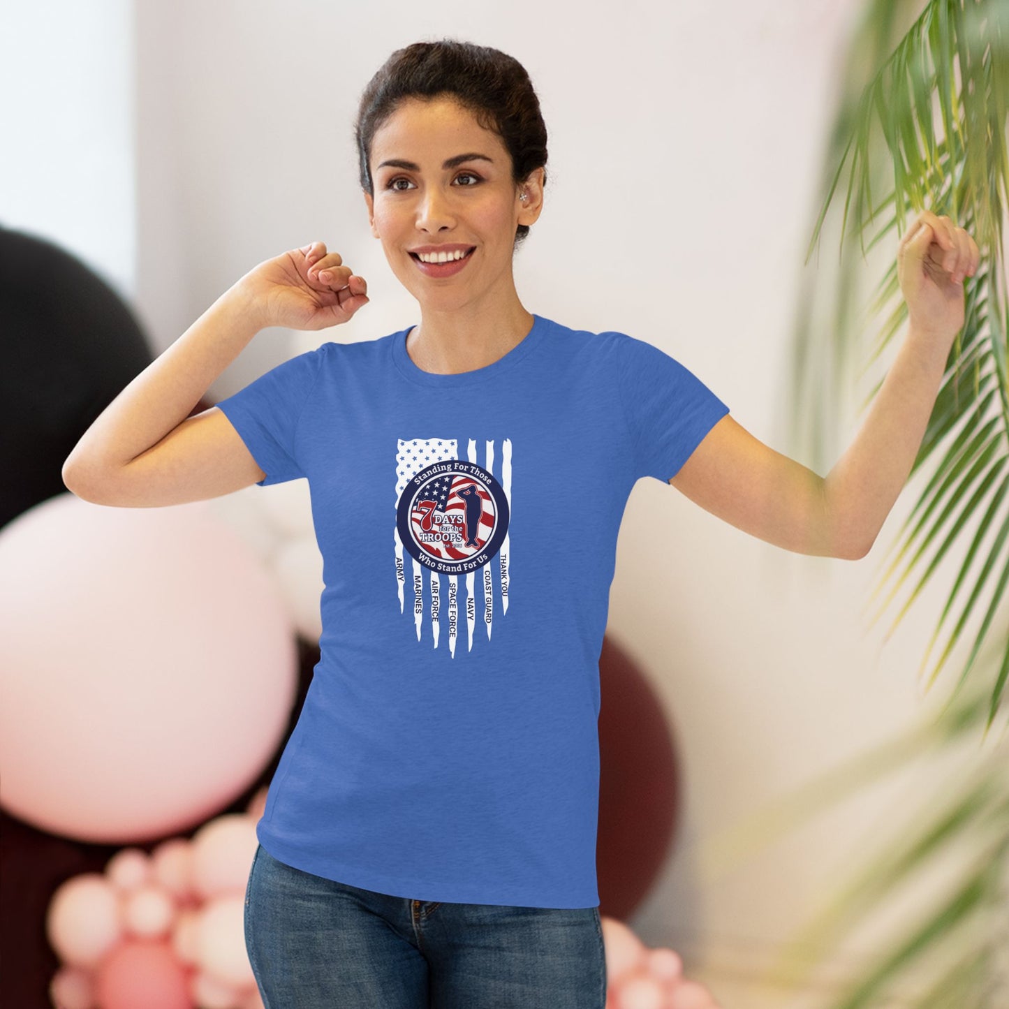 Women's Tee - Supports 7 Days For The Troops