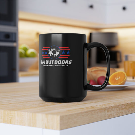 B4 Outdoors 15oz Black Mug