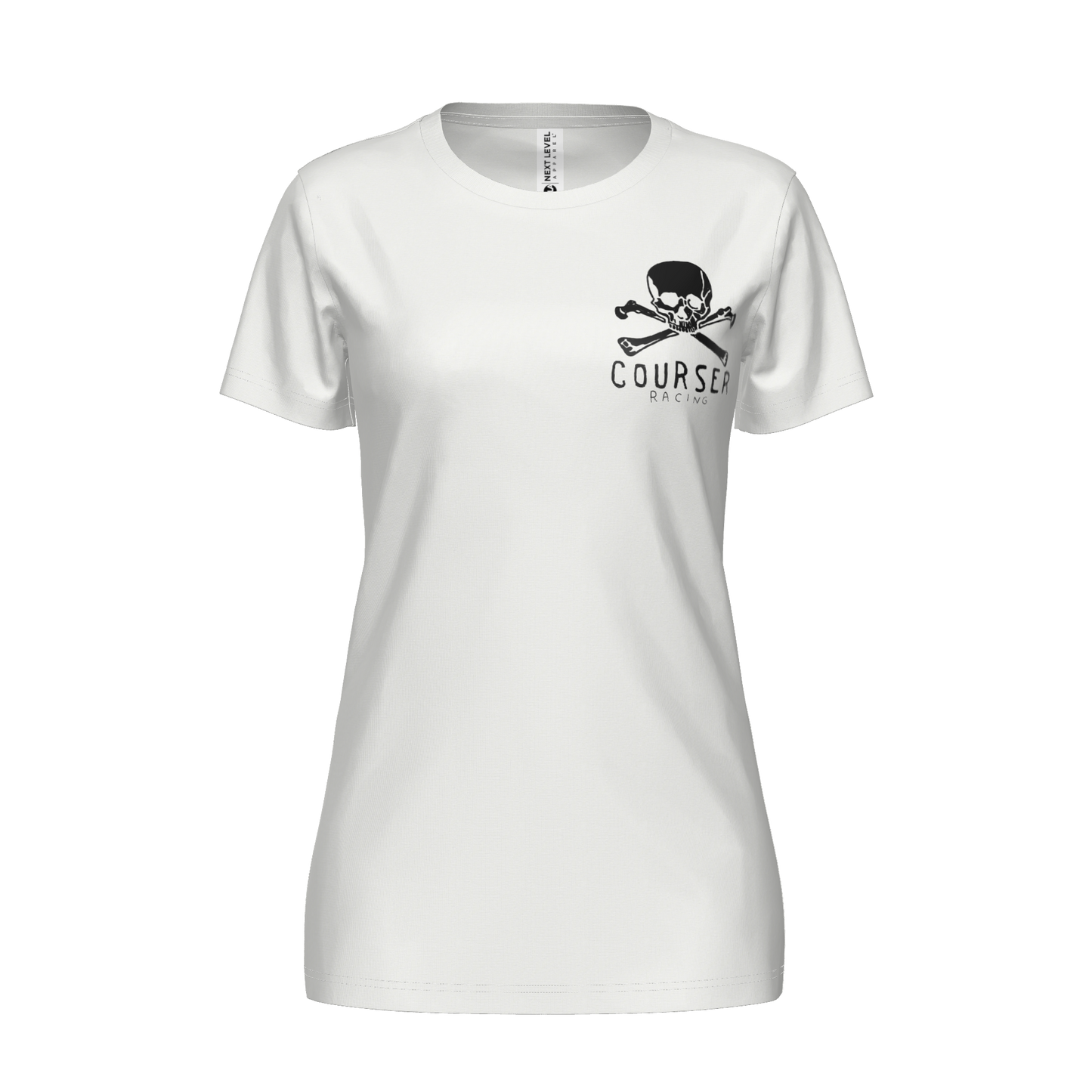 Courser Racing Women's White Skull NL Tee