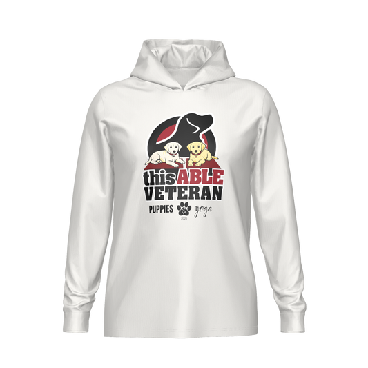 This Able Veteran Puppies & Yoga Performance Hoodie