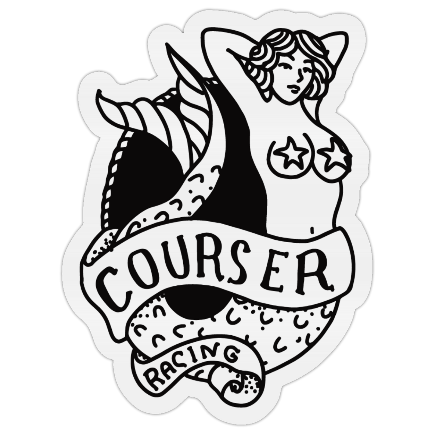 Courser Racing Mermaid Sticker