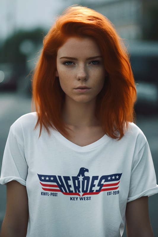 Heroes Bar Key West V-Neck Tee