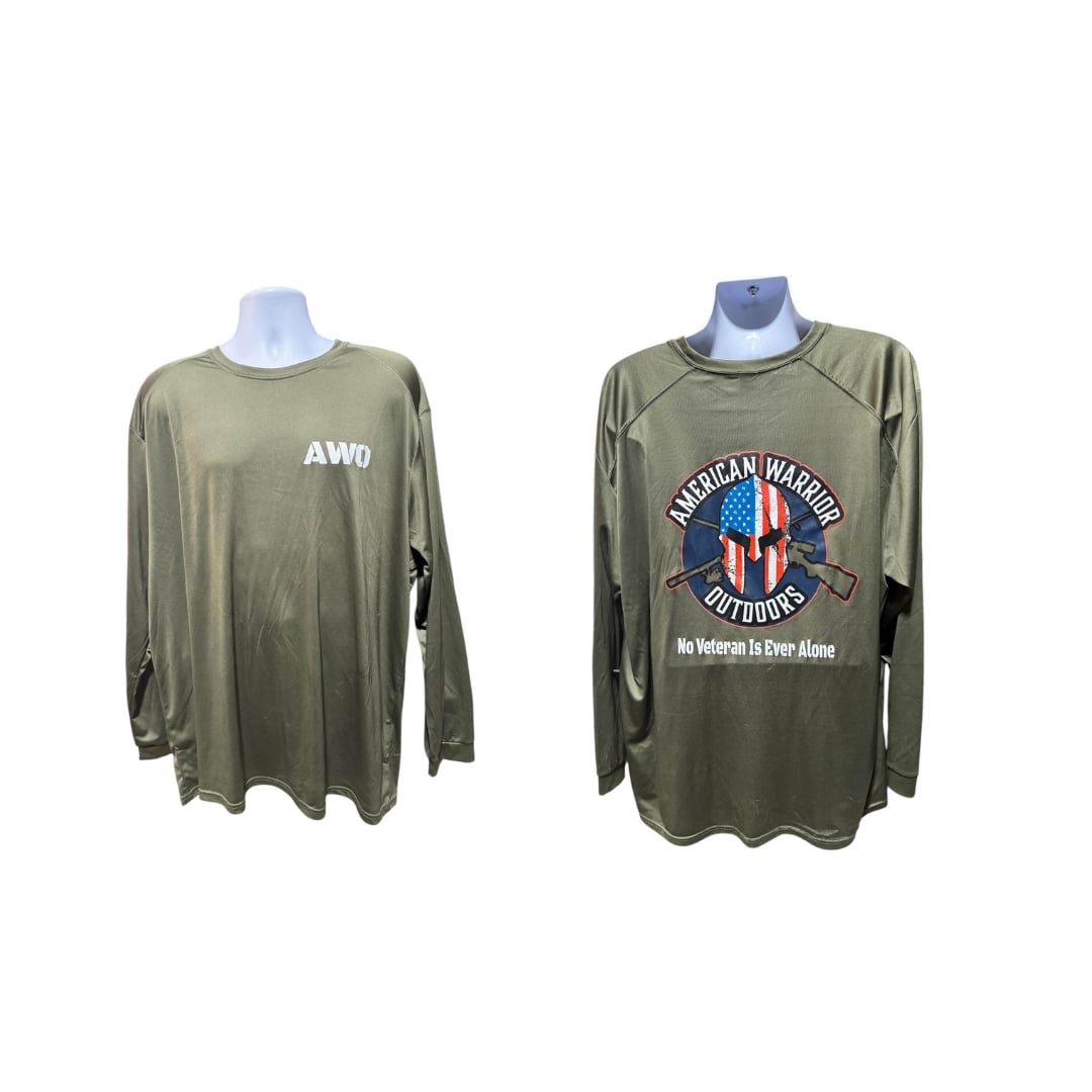 AWO - Performance Long sleeve Fishing Shirt Green