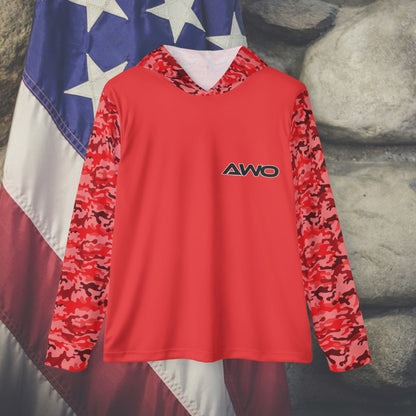 American Warrior Outdoors RED Men's Sports Warmup Hoodie