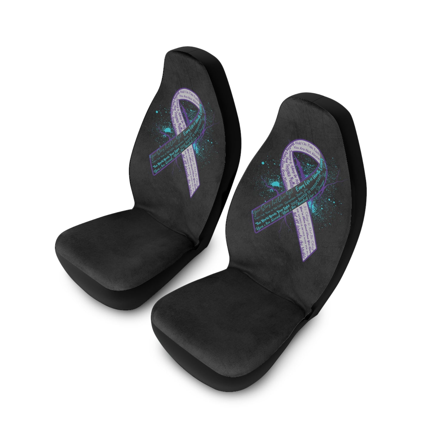 Suicide Prevention Ribbon Car Seat Covers