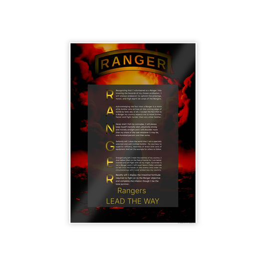 Ranger Creed Gloss Poster