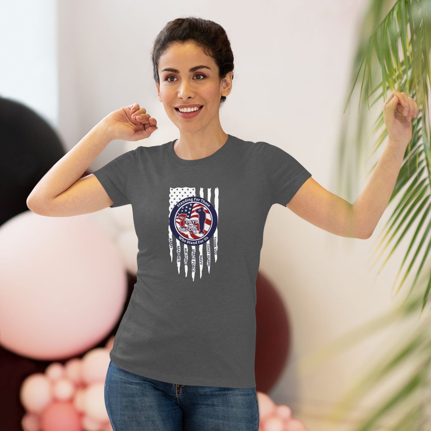 Women's Tee - Supports 7 Days For The Troops