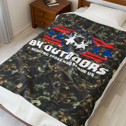 Wood Camo Velveteen Blanket