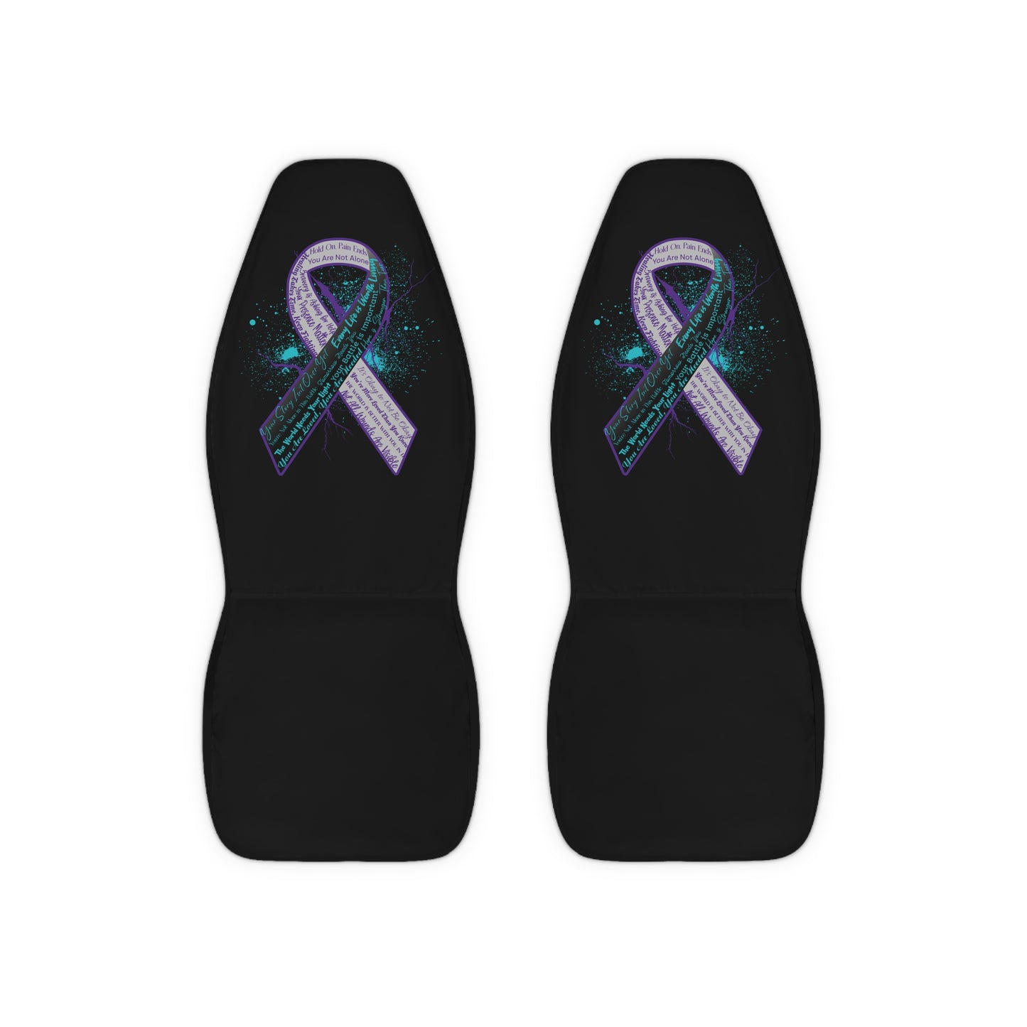 Suicide Prevention Ribbon Car Seat Covers