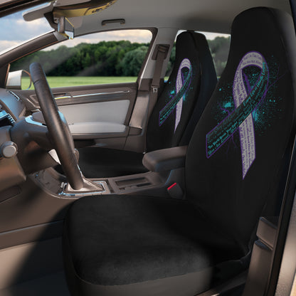 Suicide Prevention Ribbon Car Seat Covers