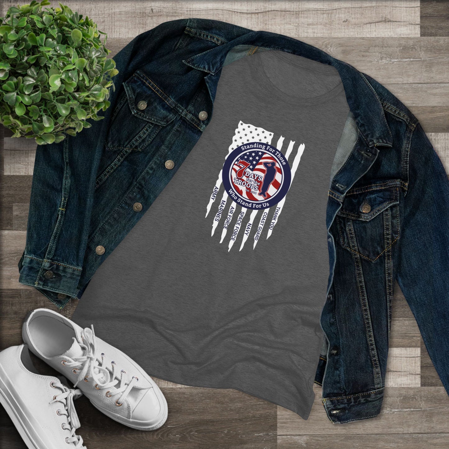 Women's Tee - Supports 7 Days For The Troops