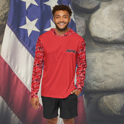 American Warrior Outdoors RED Men's Sports Warmup Hoodie