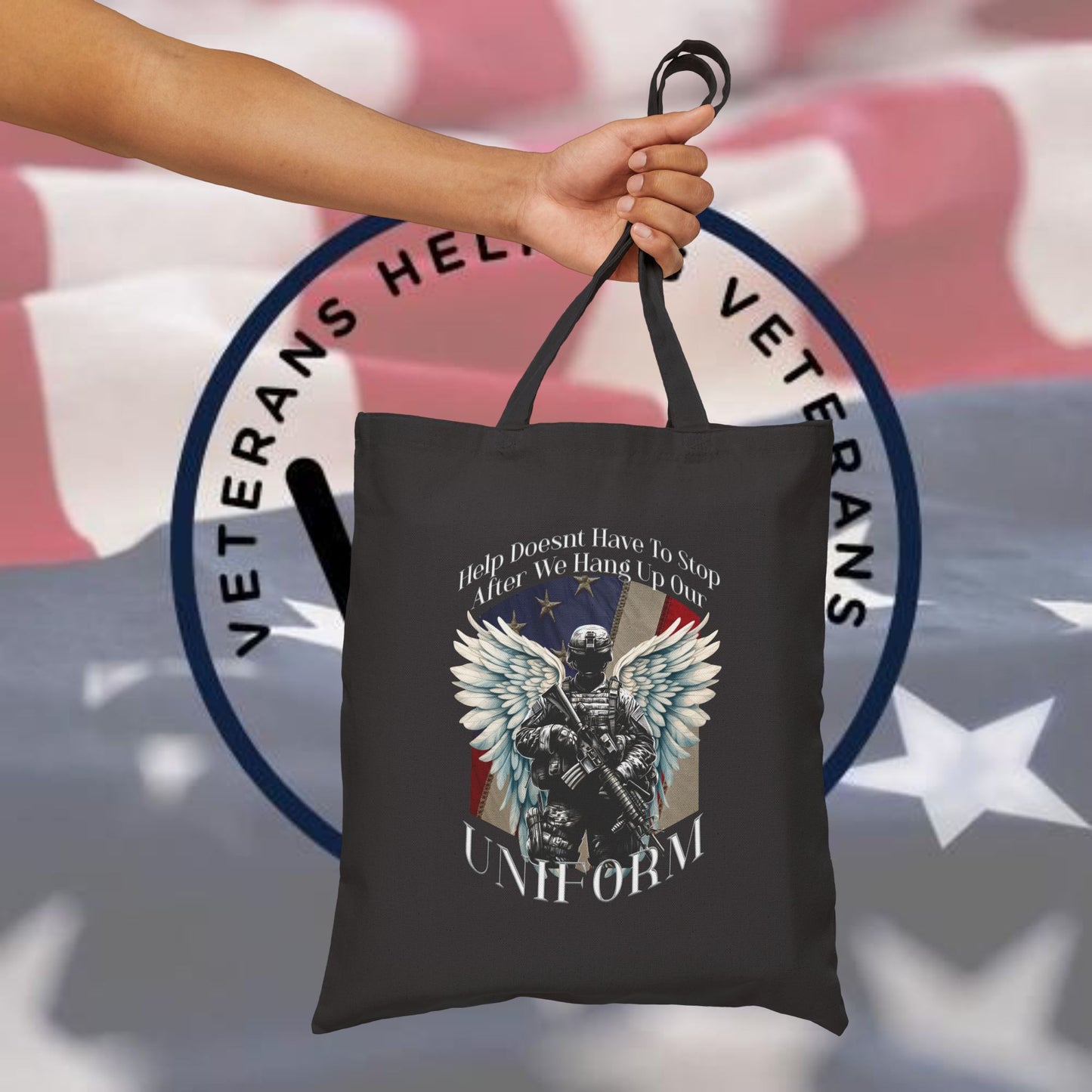 Veterans Helping Veterans Cotton Canvas Tote Bag