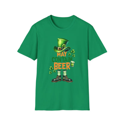 St. Patrick's Day Unisex T-Shirt - 'May Contain Beer' Graphic Tee