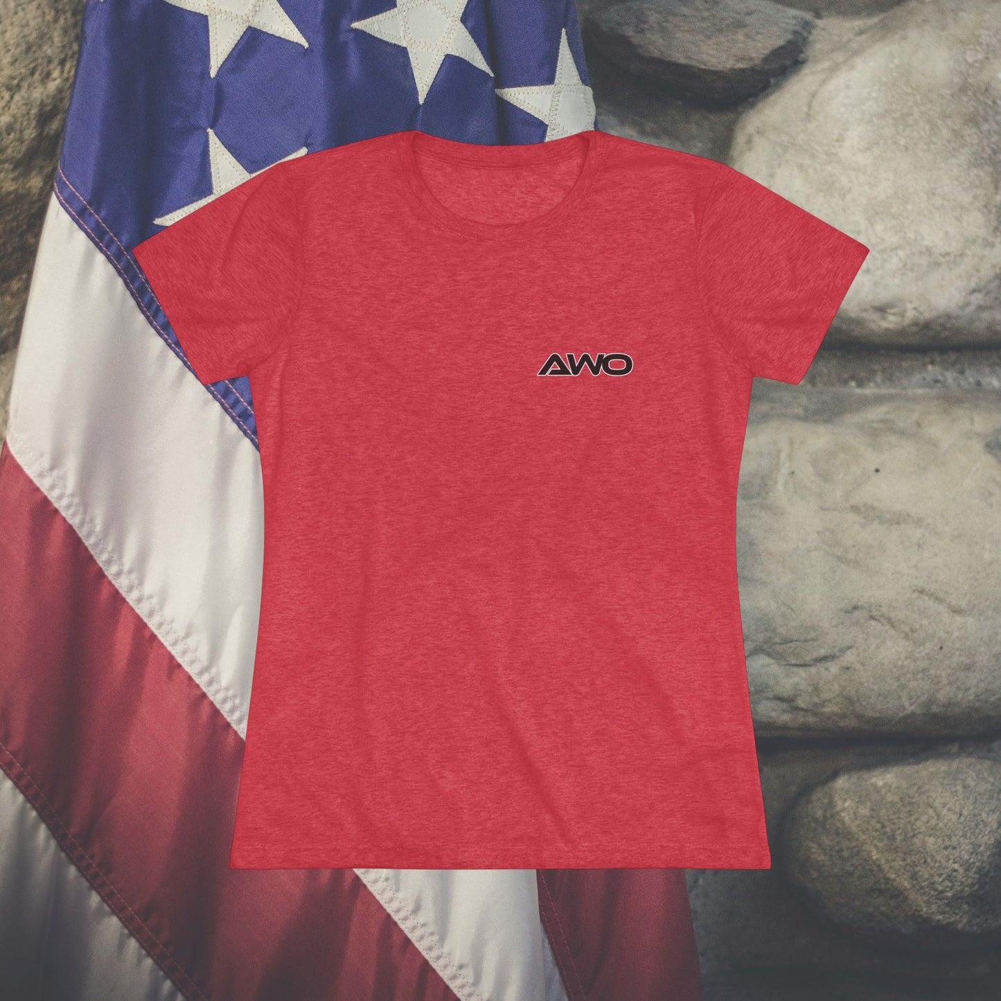 American Warrior Outdoors RED Women's Triblend Tee