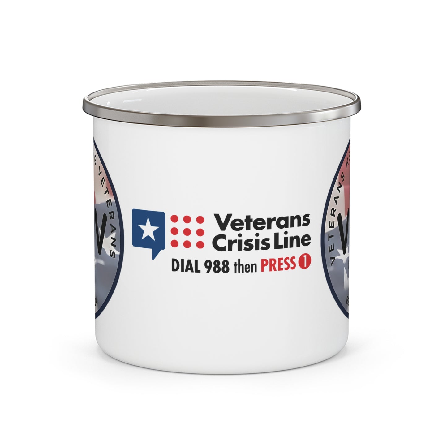 Veterans Helping Veterans Enamel Camping Mug