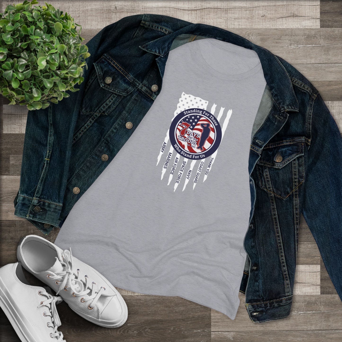 Women's Tee - Supports 7 Days For The Troops