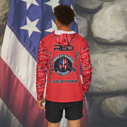 American Warrior Outdoors RED Men's Sports Warmup Hoodie