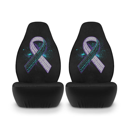 Suicide Prevention Ribbon Car Seat Covers