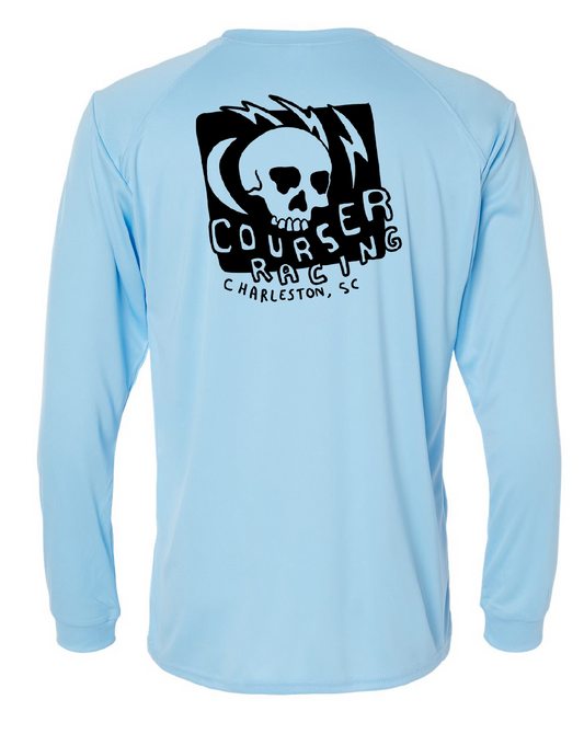 Courser Racing Black Skull Performance Long Sleeve