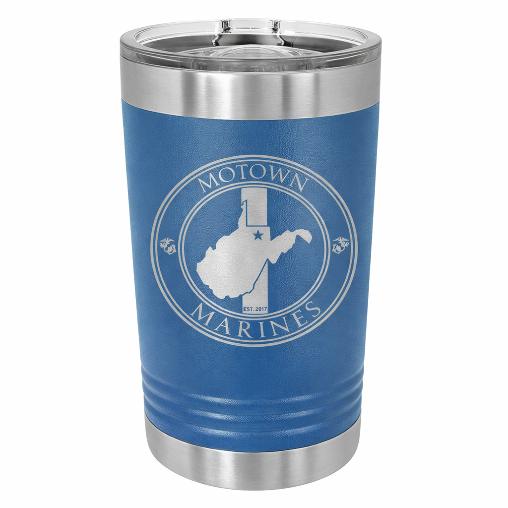 Motown Marines 16 Oz Pint Tumbler