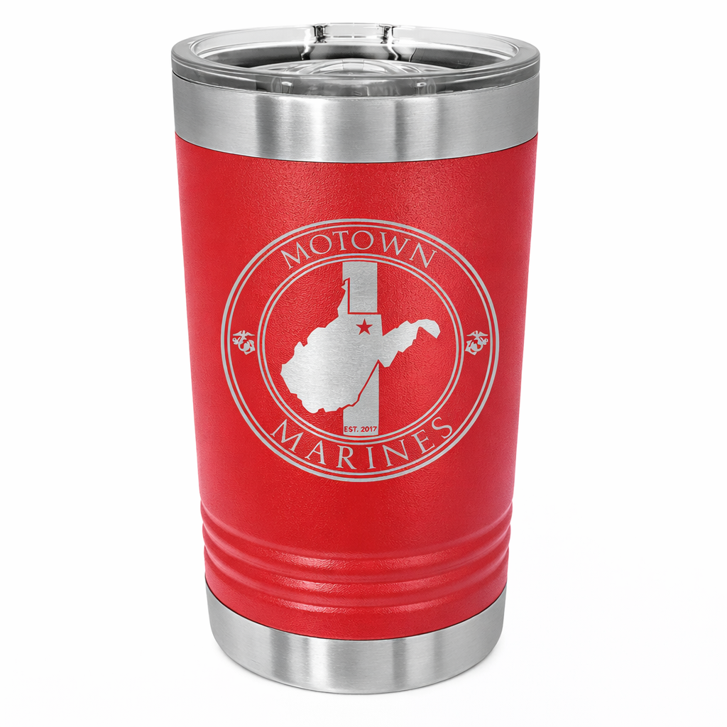 Motown Marines 16 Oz Pint Tumbler
