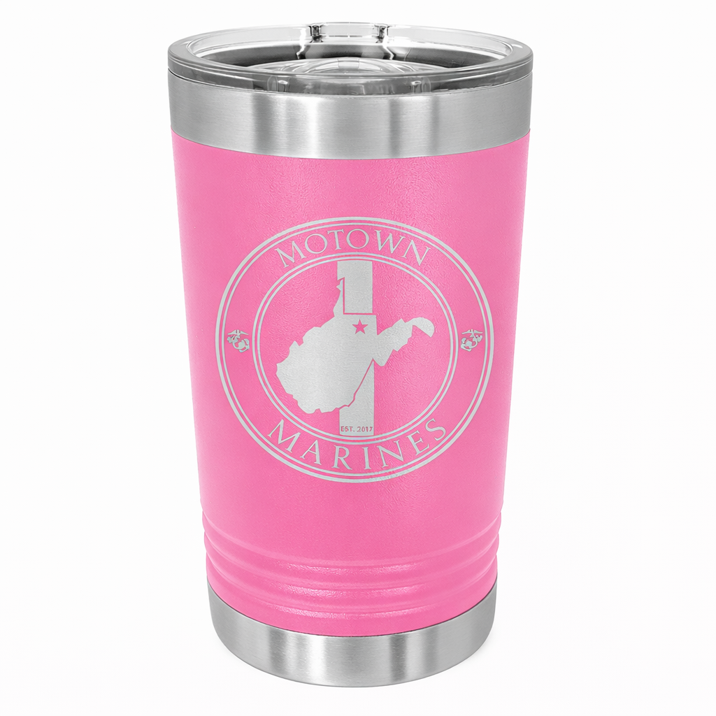 Motown Marines 16 Oz Pint Tumbler