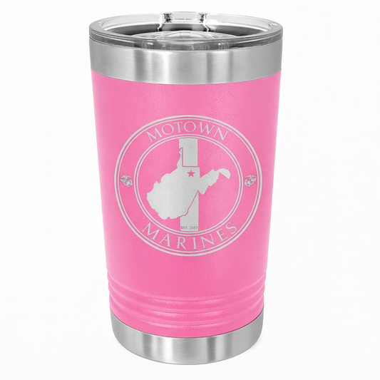 Motown Marines 16 Oz Pint Tumbler