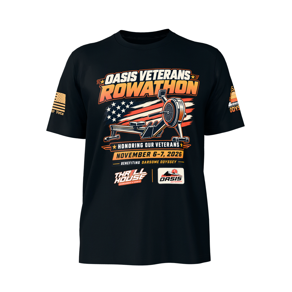 Oasis Veterans Rowathon Rash Gaurd Tee