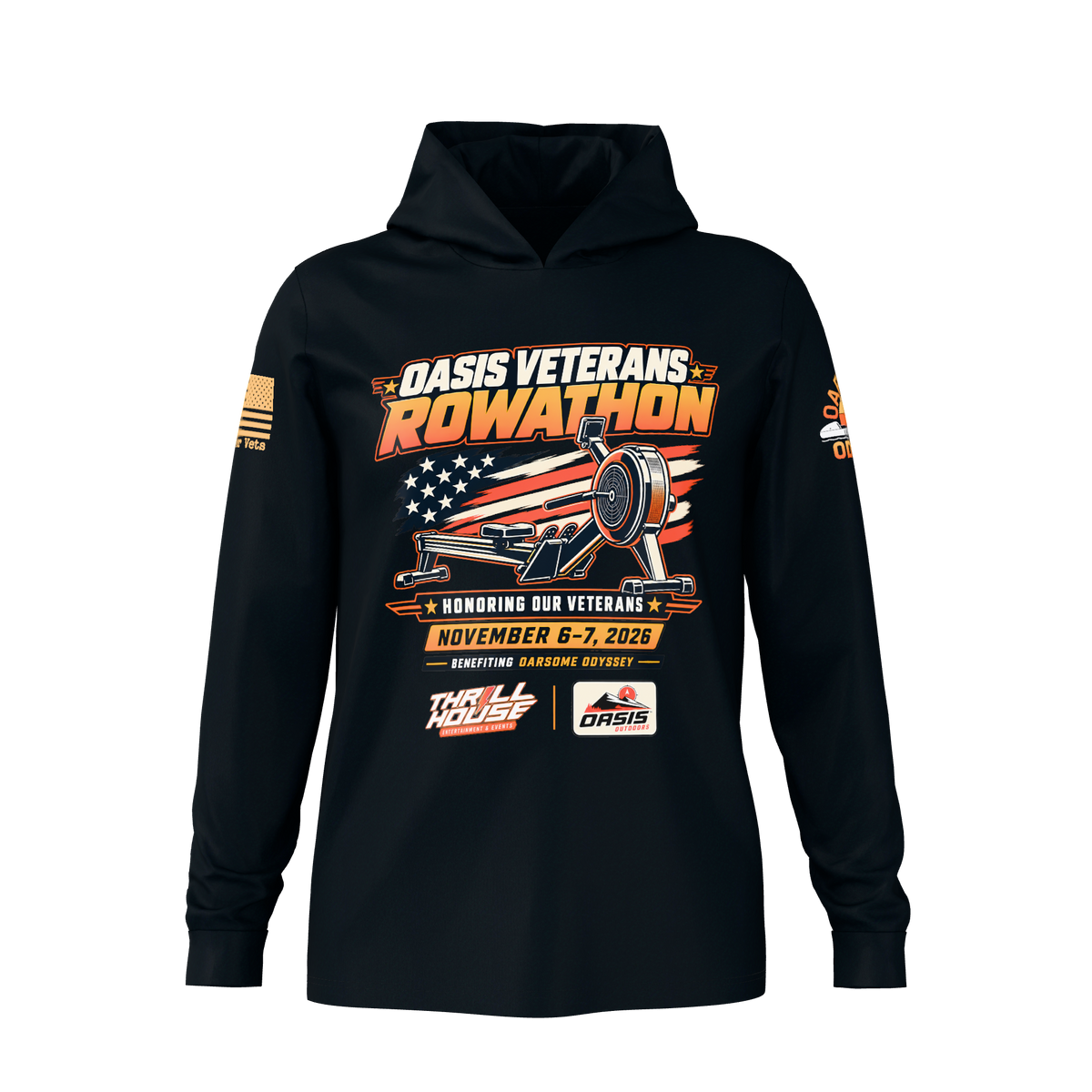 Oasis Veterans Rowathon Rash Gaurd Hoodie