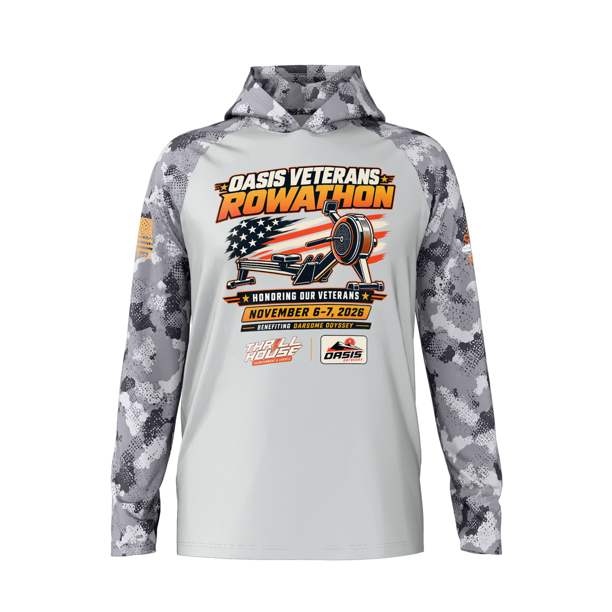 Oasis Veterans Rowathon Rash Gaurd Hoodie