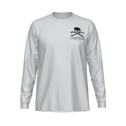 Courser Racing White Skull Performance Long Sleeve