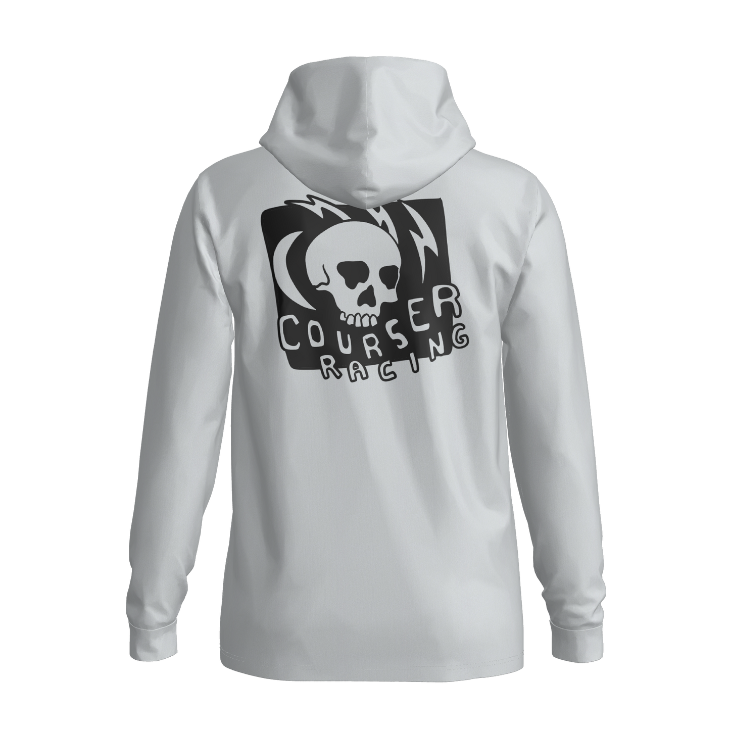 Courser Racing Black Skulls Hooded Performance Long Sleeve