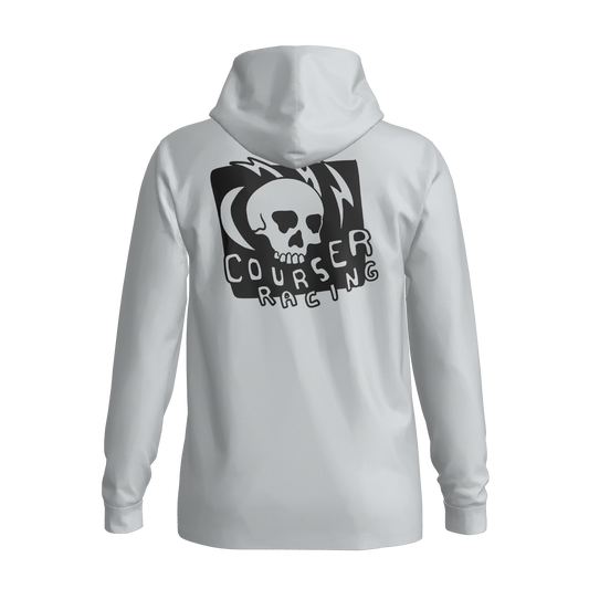 Courser Racing Black Skulls Hooded Performance Long Sleeve