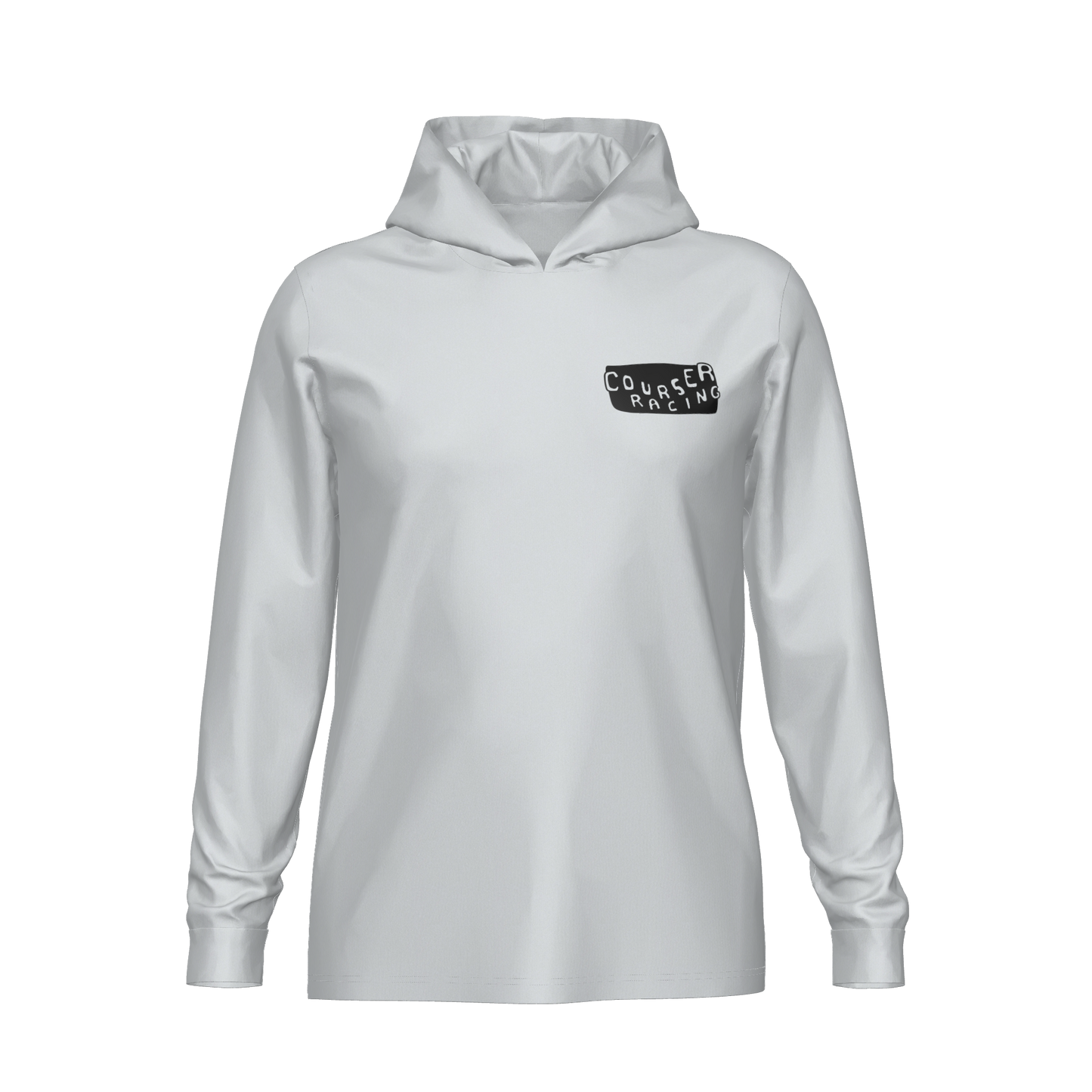 Courser Racing Black Skulls Hooded Performance Long Sleeve