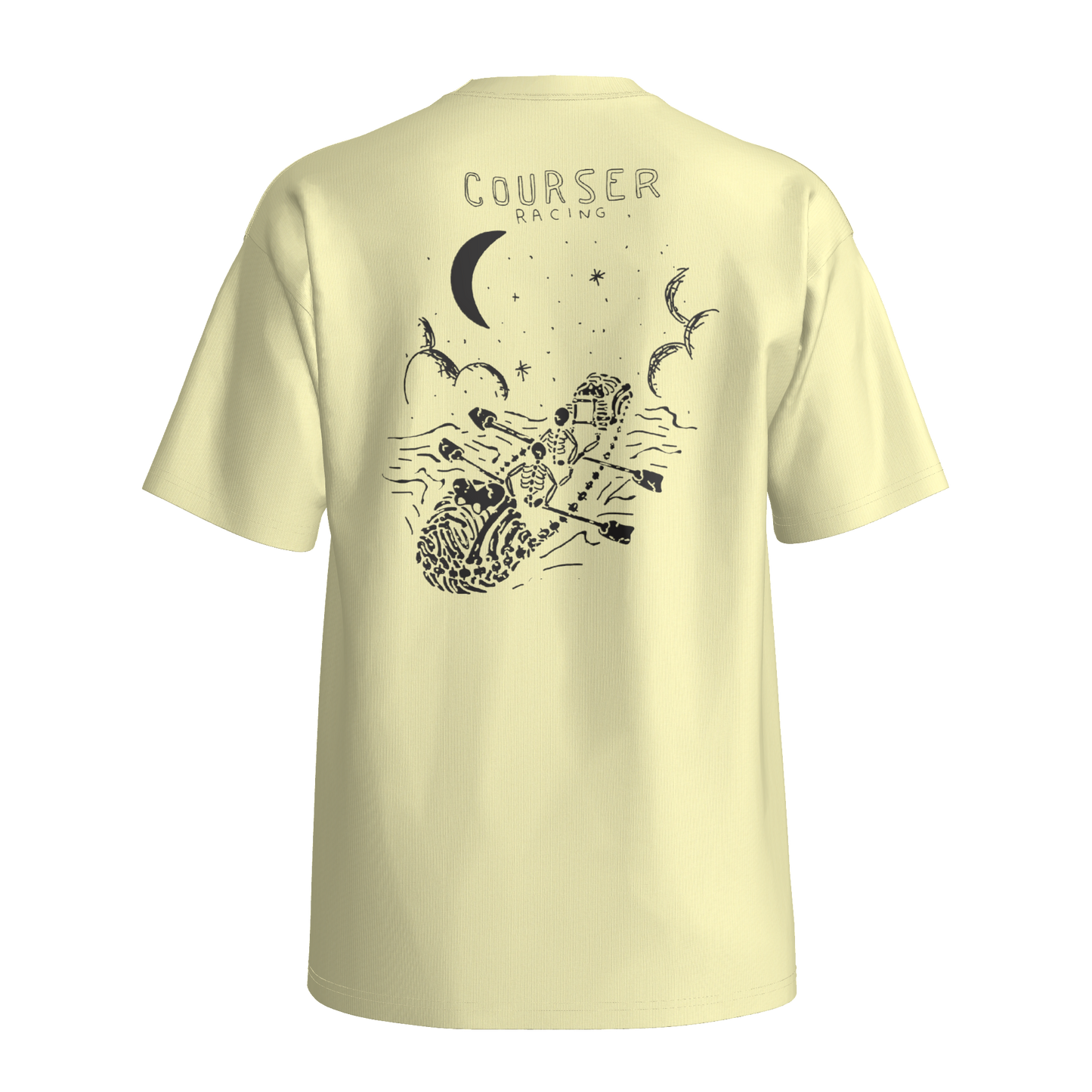 Courser Racing CC White Skull Tee