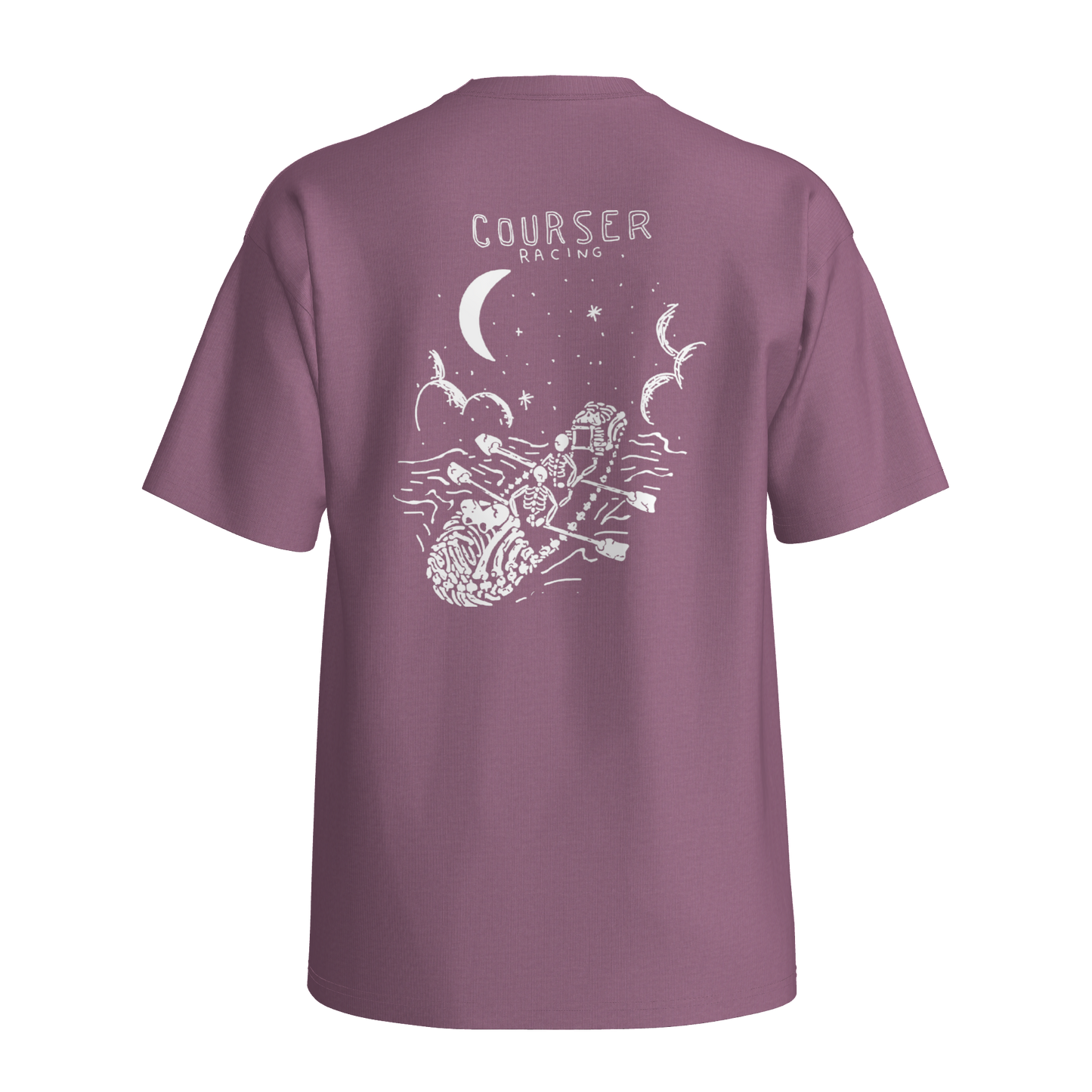 Courser Racing CC White Skull Tee