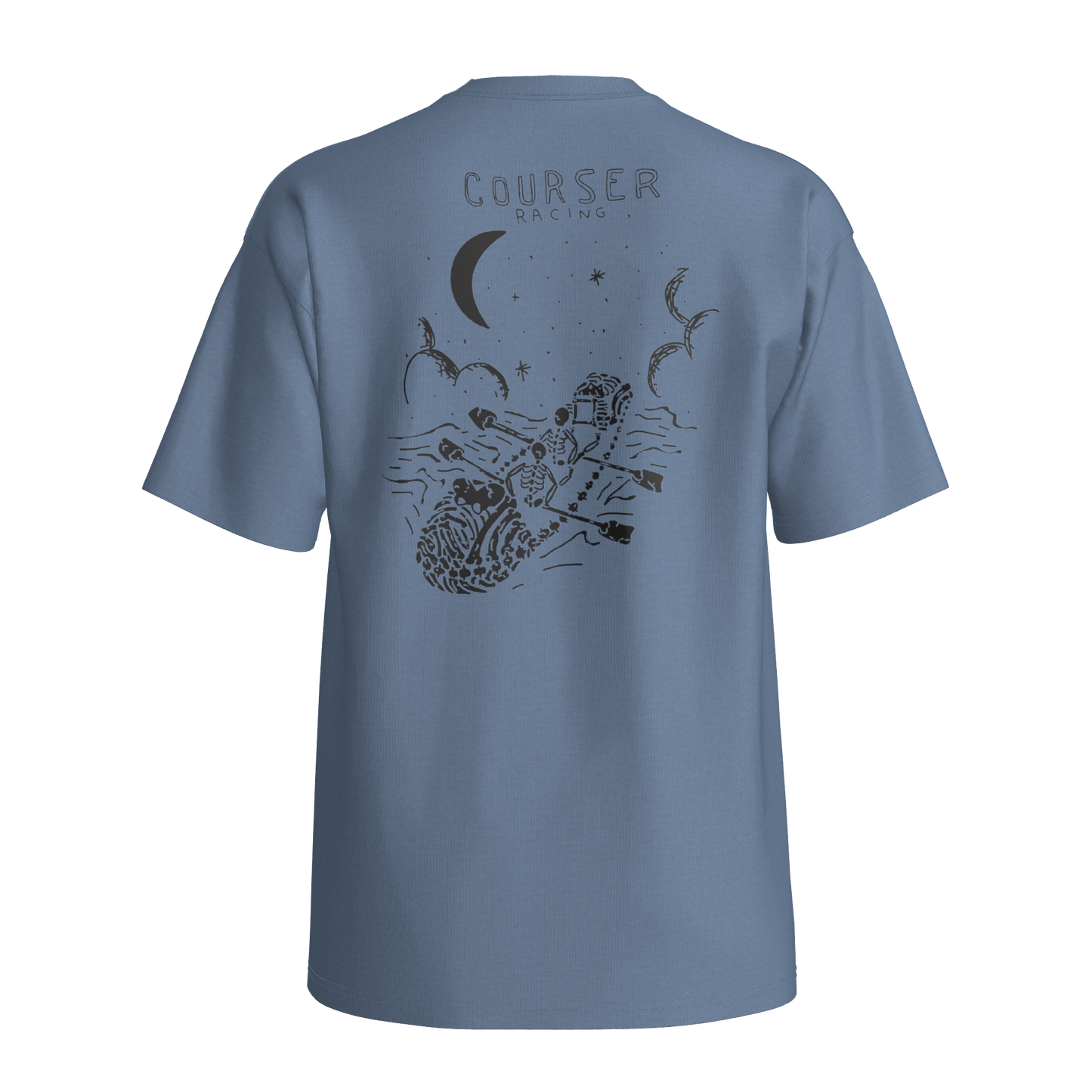Courser Racing CC White Skull Tee