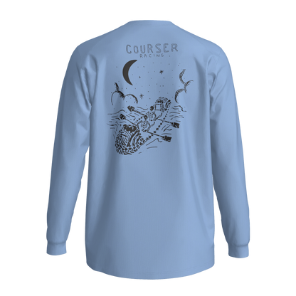 Courser Racing White Skull Performance Long Sleeve