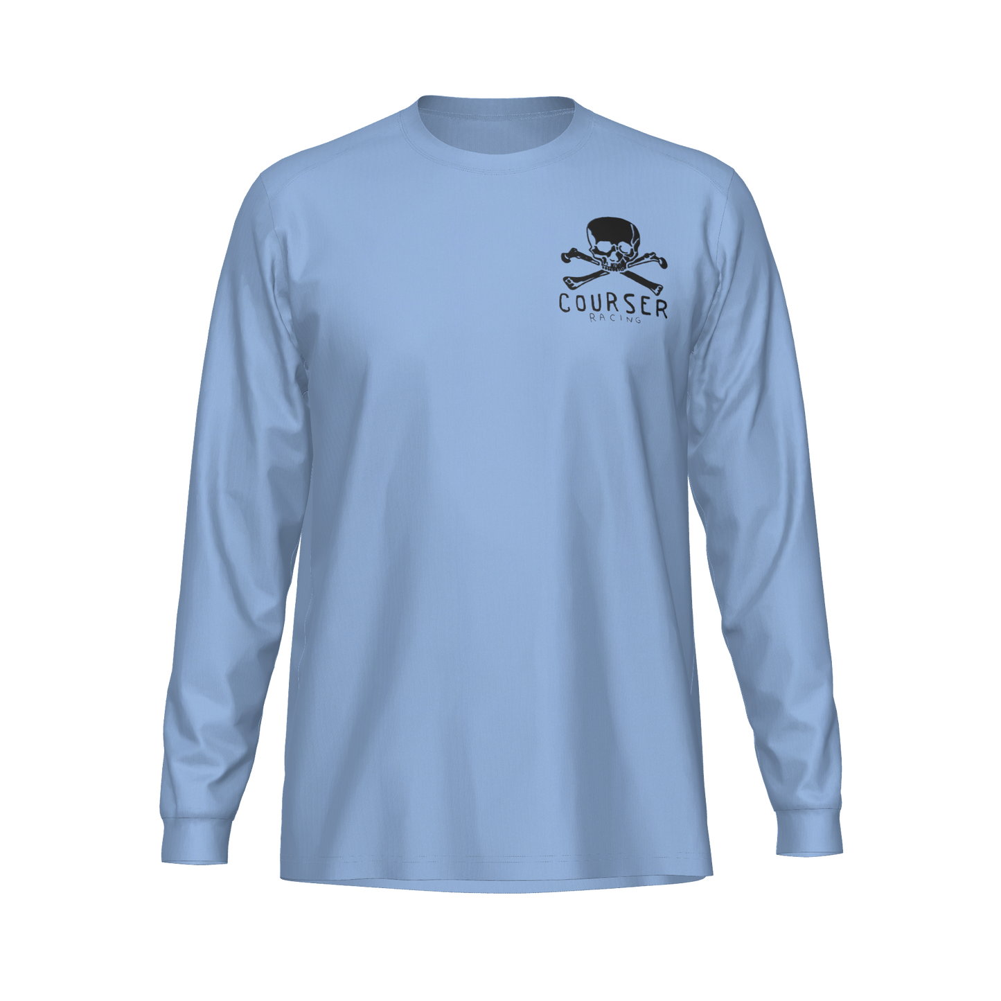 Courser Racing White Skull Performance Long Sleeve