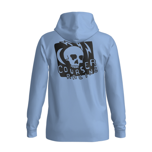 Courser Racing Black Skulls Hooded Performance Long Sleeve
