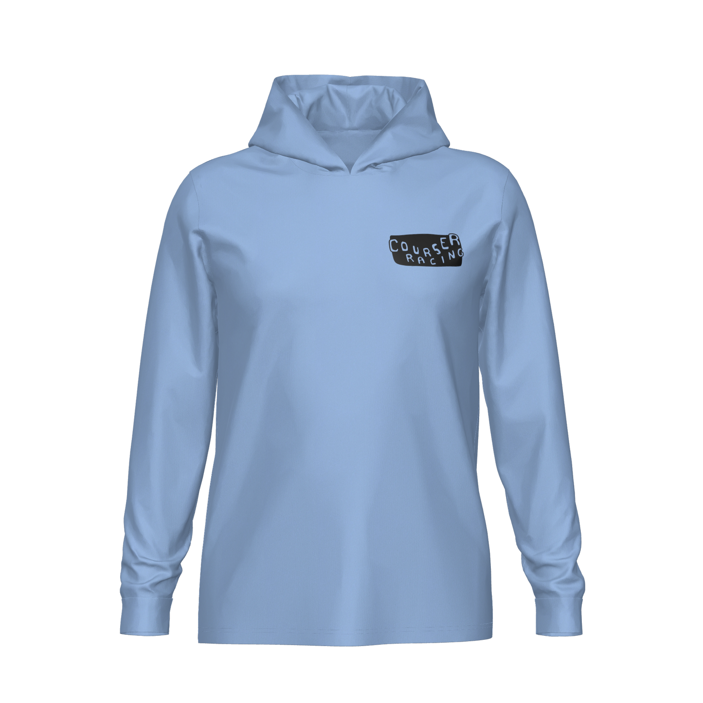 Courser Racing Black Skulls Hooded Performance Long Sleeve