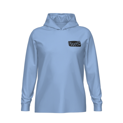Courser Racing Black Skulls Hooded Performance Long Sleeve