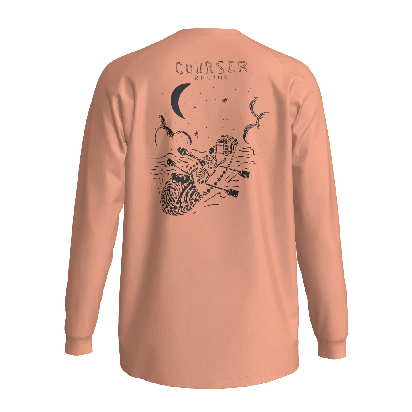 Courser Racing White Skull Performance Long Sleeve
